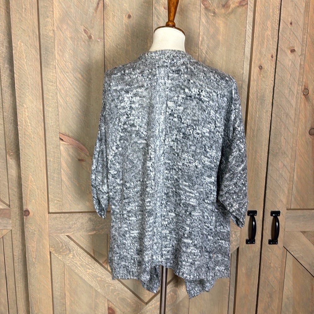 Prana Birdie marled black open front sweater Size Small - Picture 5 of 11